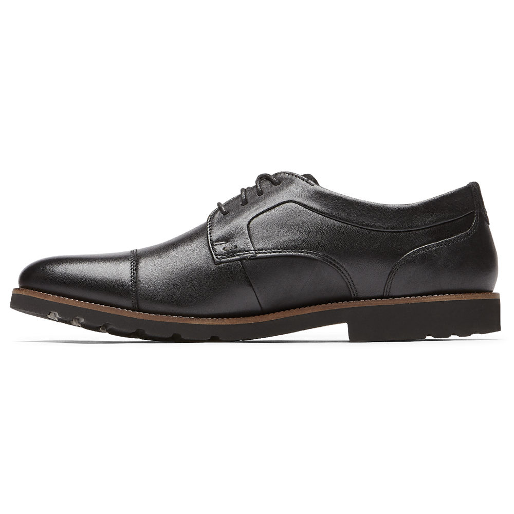 Rockport Oxfords For Mens Black - Sharp & Ready 2 Cap Toe - HU8432697